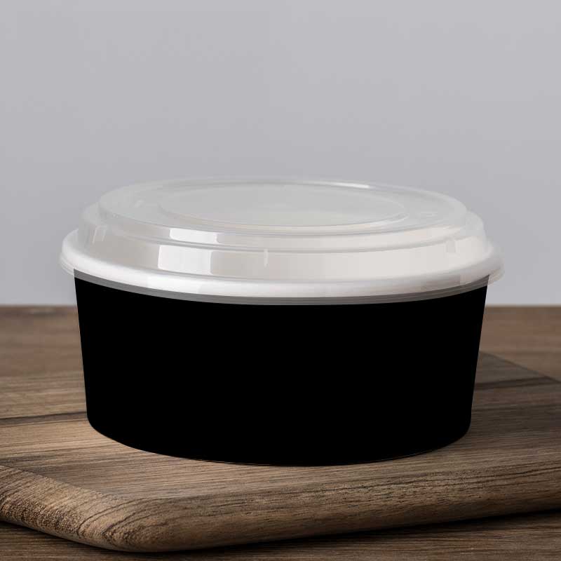 Black Logo Paper Bowl