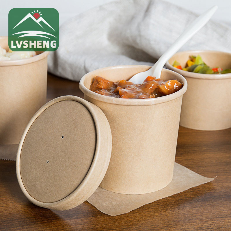 Kraft Paper Soup Chidebe